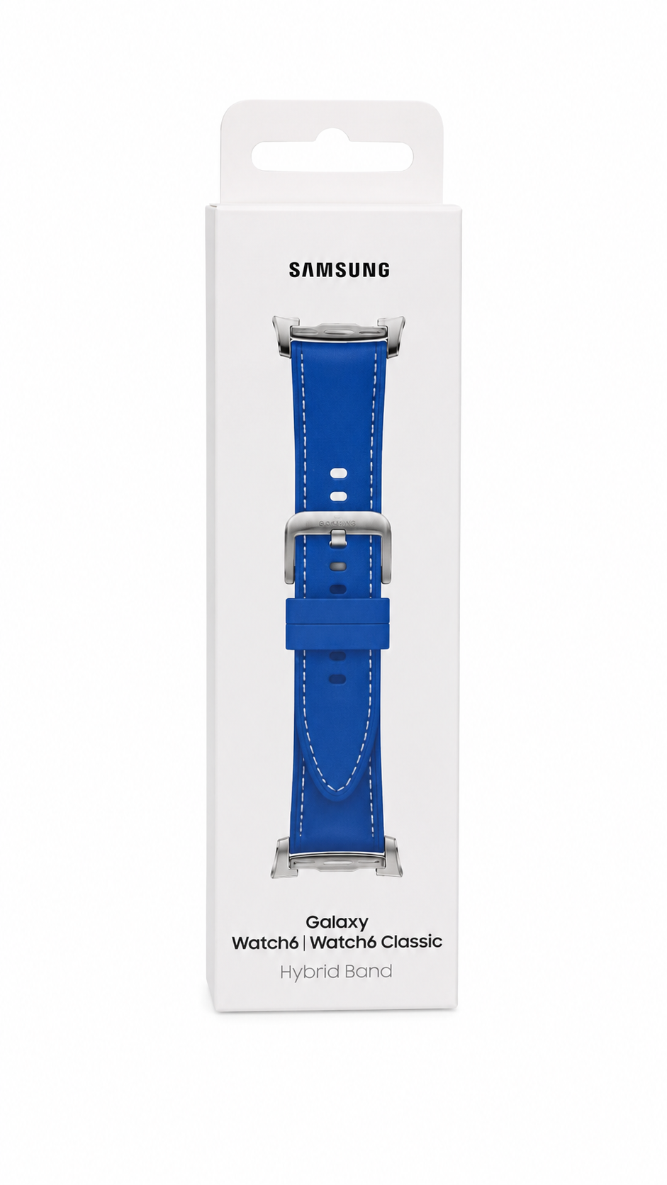 Correa híbrida azul para reloj inteligente compatible con Galaxy Watch6 y Watch6 Classic.