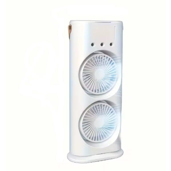 Ventilador doble con luces LED.