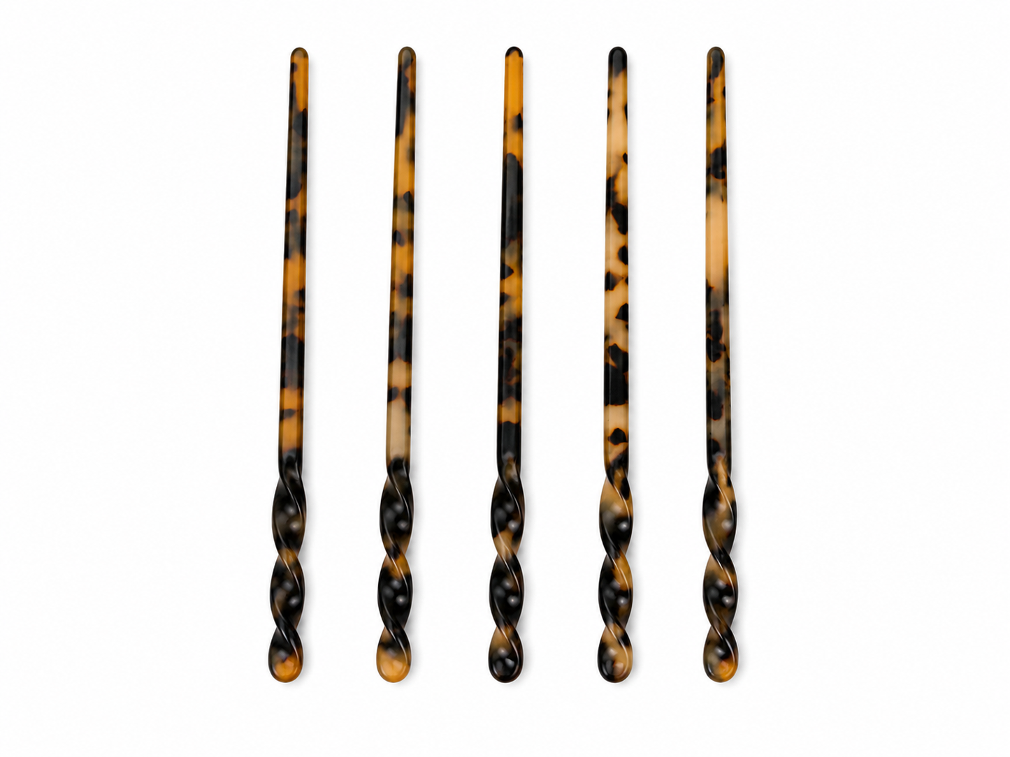 Set de Palillos Decorativos para Cabello Estilo Carey.