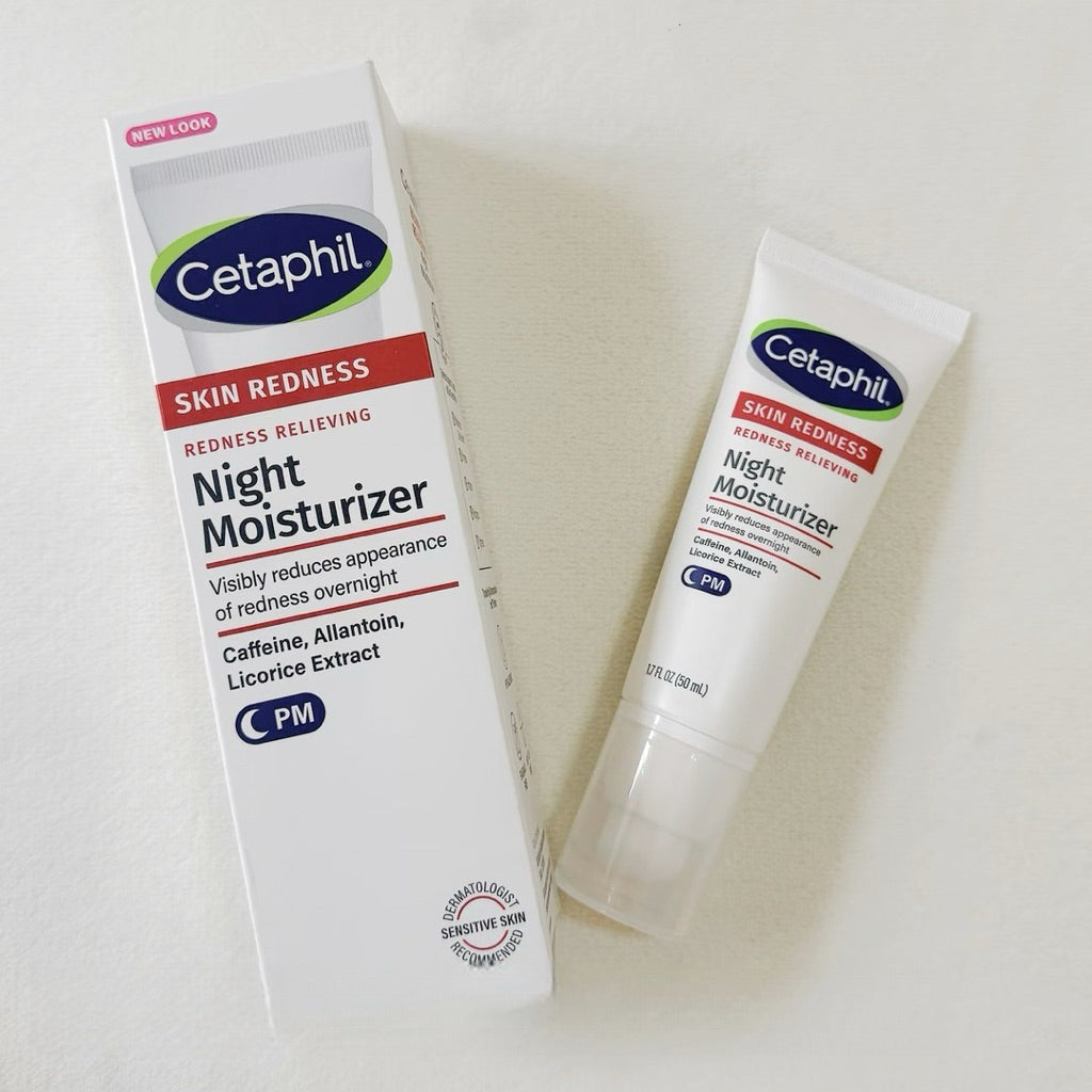 Crema hidratante nocturna diseñada específicamente para pieles sensibles y propensas al enrojecimiento.