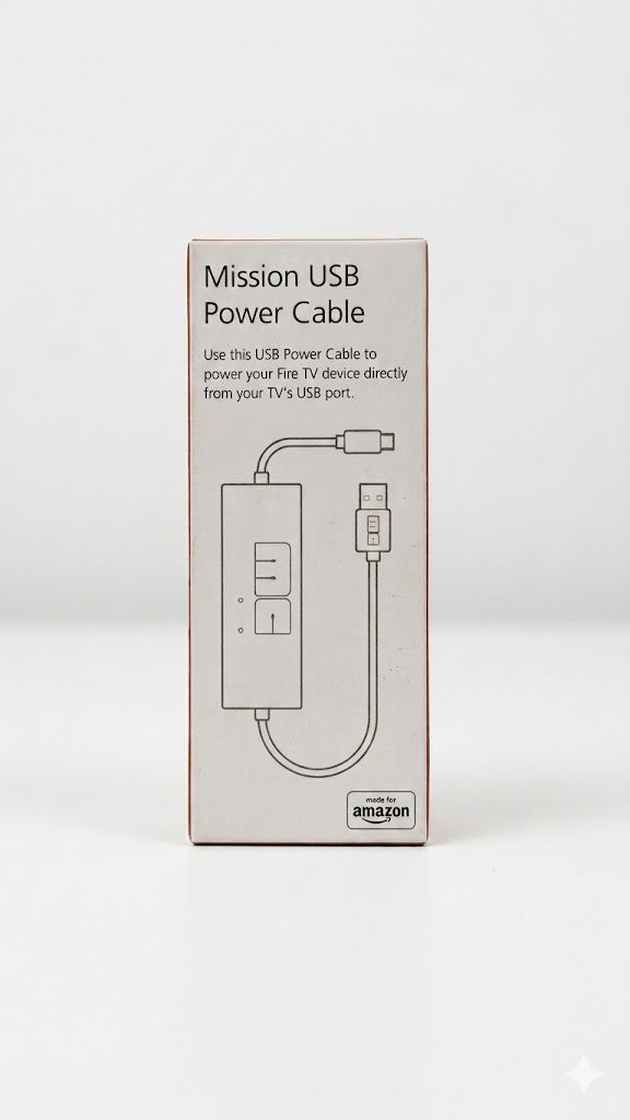 Cable de alimentación USB Permite alimentar tu dispositivo Fire TV directamente desde el puerto USB de tu televisor.