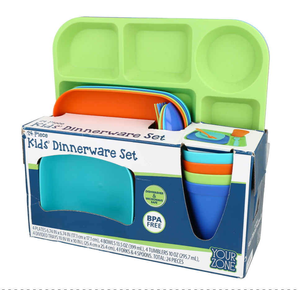 Juego utensilios de almorzar para niños 24 piezas