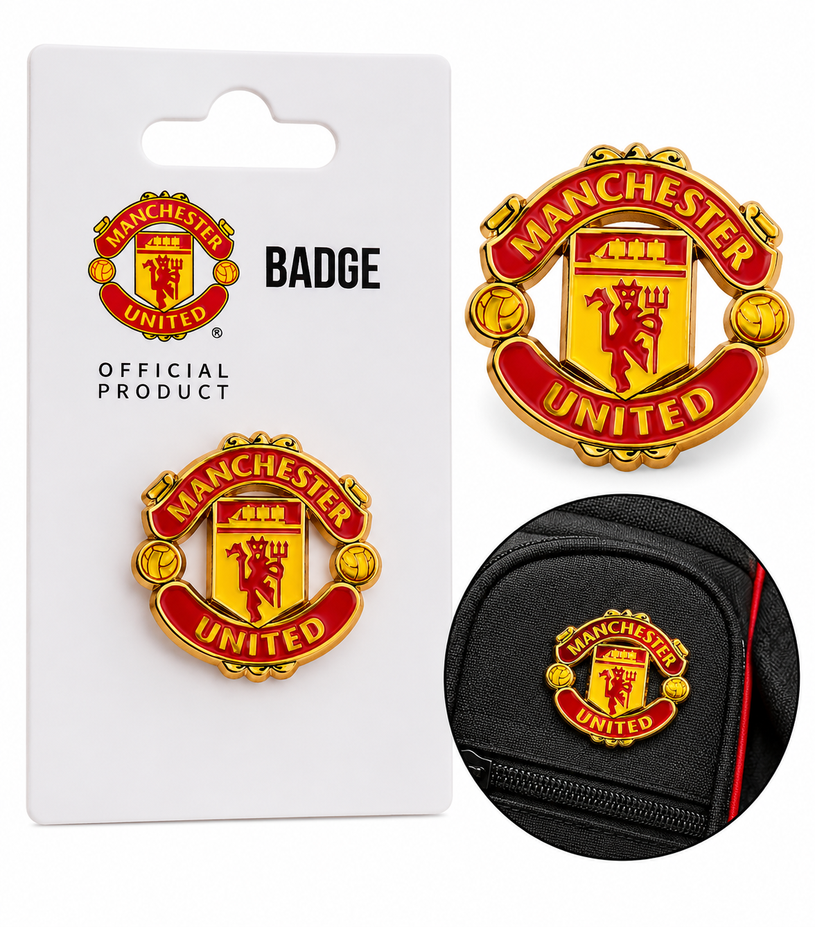 Pin Metálico Decorativo del Escudo Manchester United.
