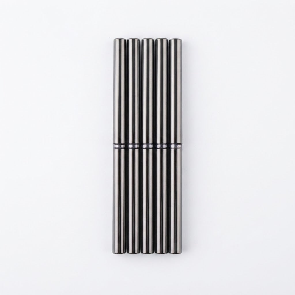Juego de 5 pinceles delineadores de metal para decoración y diseño de uñas