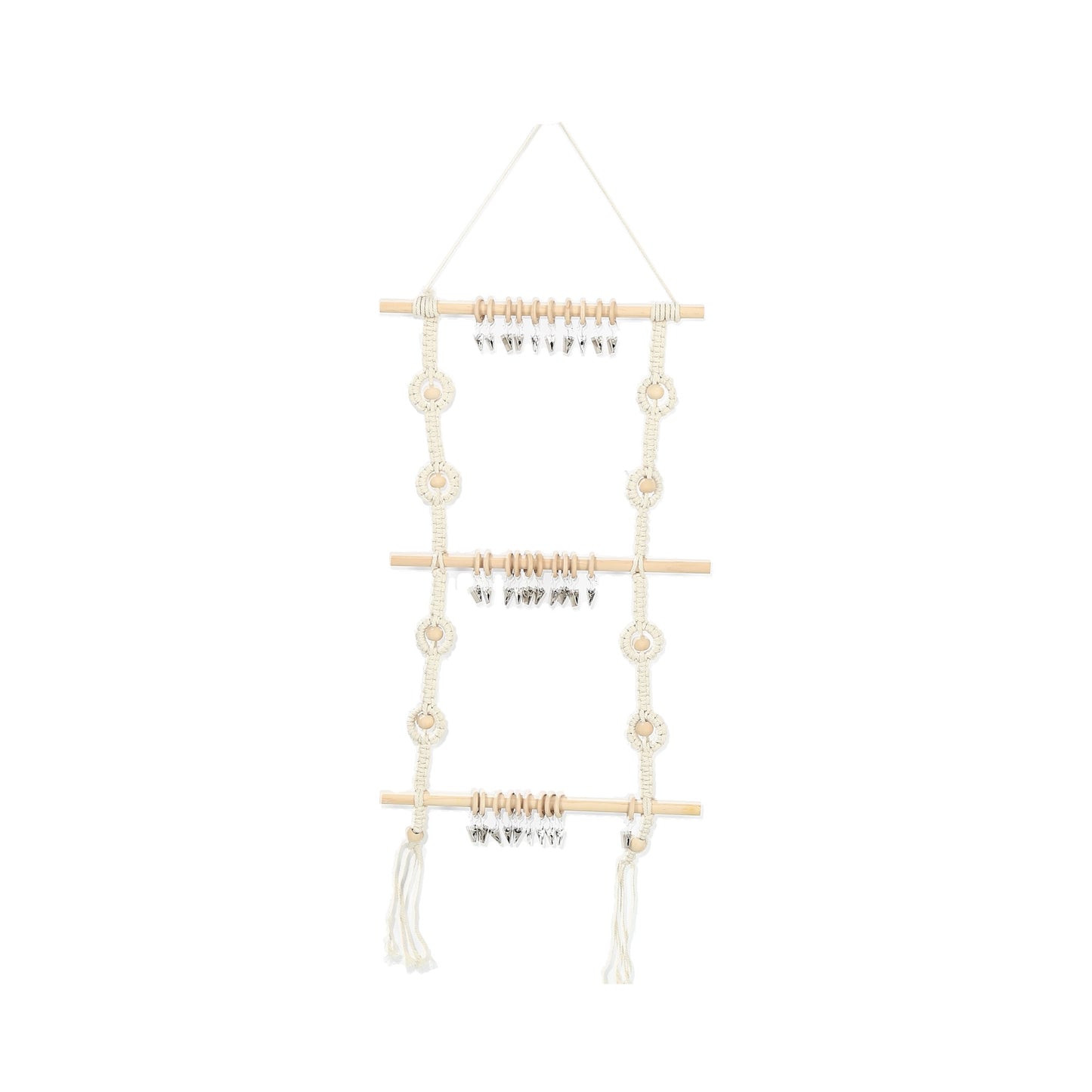 Organizador de pared de macramé de estilo bohemio