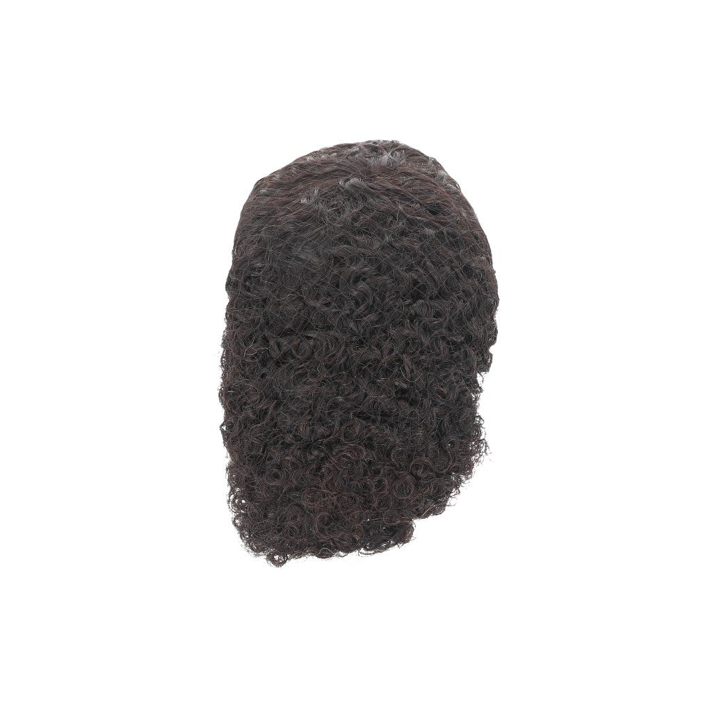 Peluca de pelo risado oscuro.