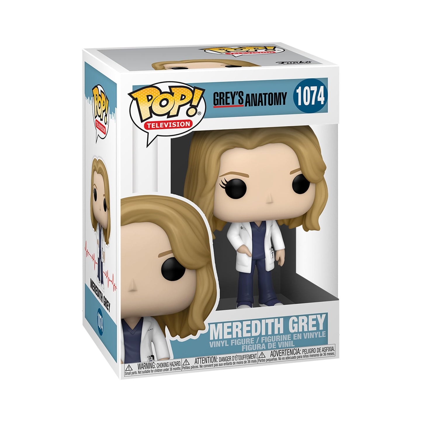 Figura Funko Pop! coleccionable de vinilo basado en el personaje de Meredith Grey de la serie Anatomía de Grey.