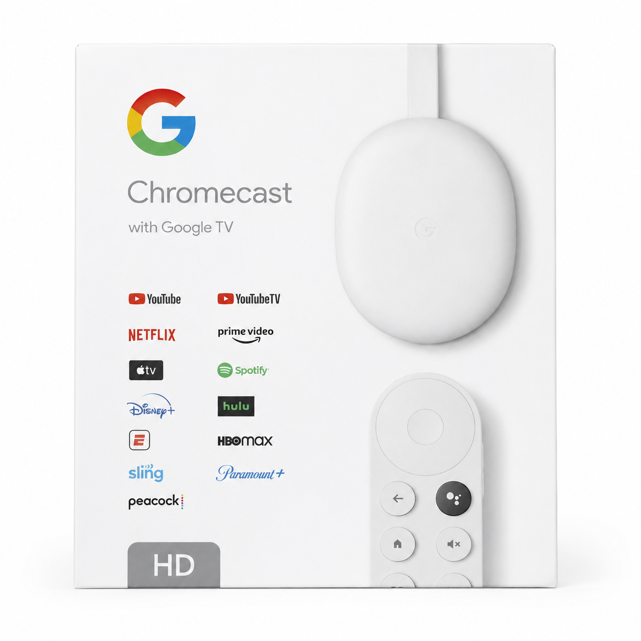 Google Chromecast con Google TV HD Reproductor multimedia de Streaming.