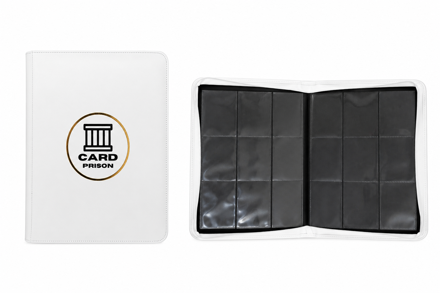 Álbum organizador para tarjetas coleccionables con fundas integradas.