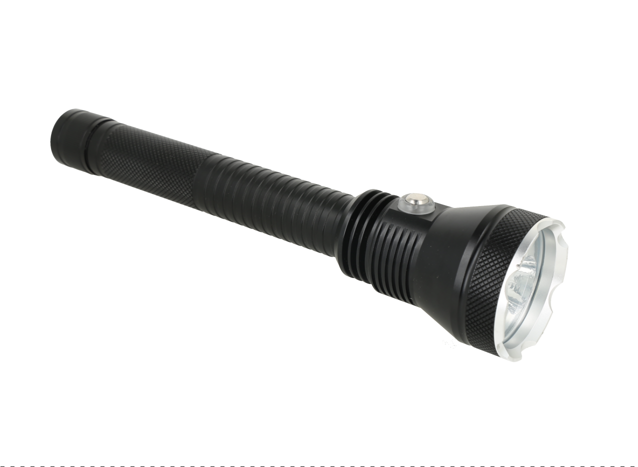 Linterna de buceo LED de alta potencia y resistente al agua.
