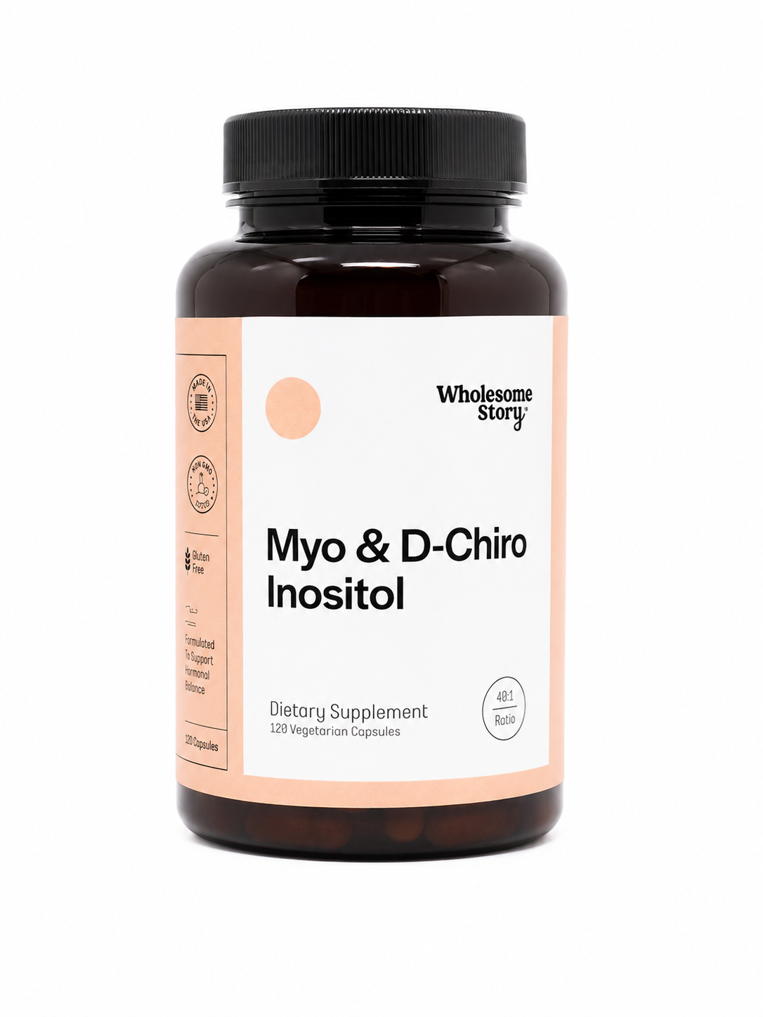 Suplemento de Myo y D-Chiro Inositol en Cápsulas Vegetarianas, 120 Cápsulas.