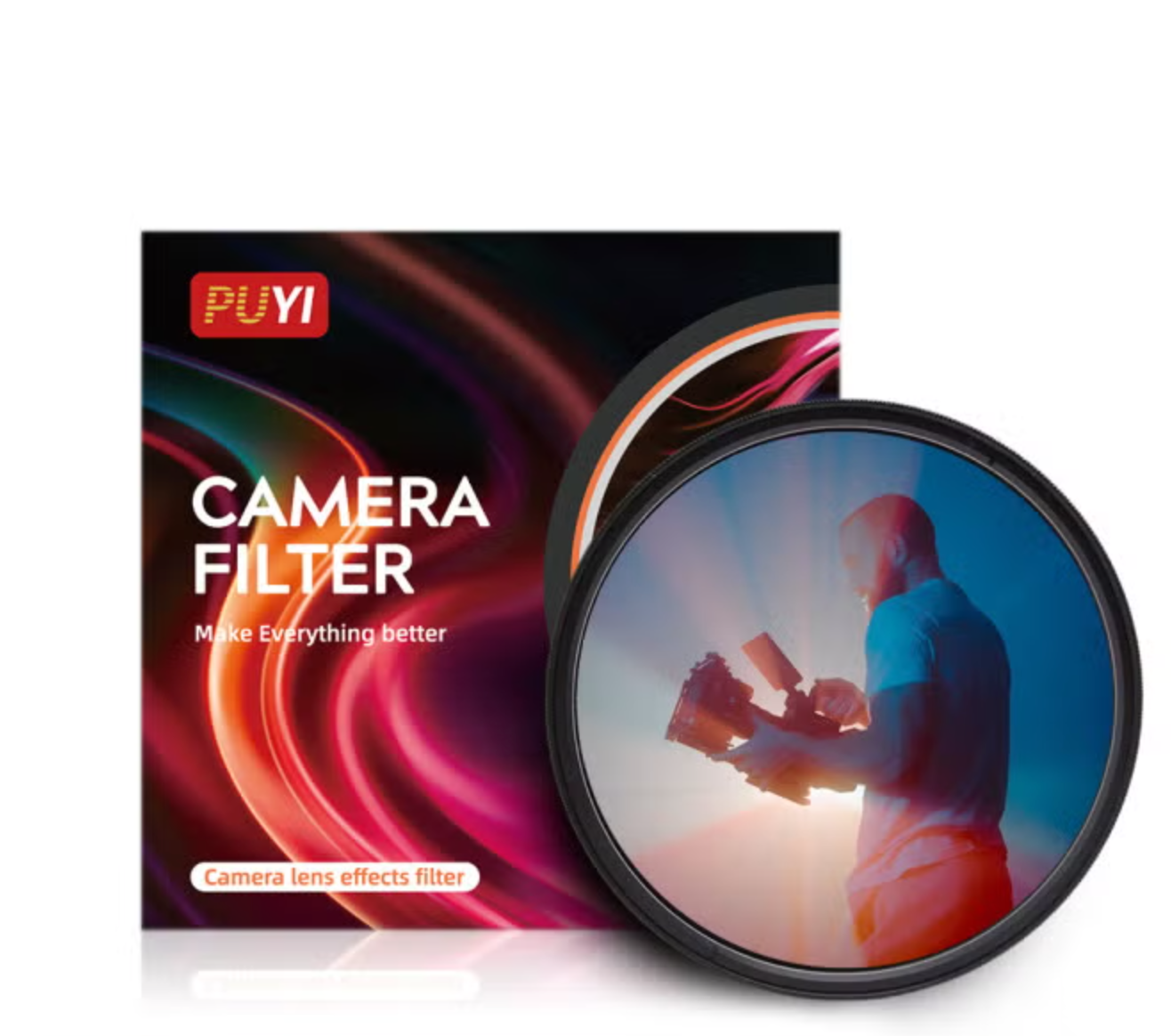Filtro de cámara, accesorio fotográfico que utiliza cristal óptico como prismas o efectos estelares.