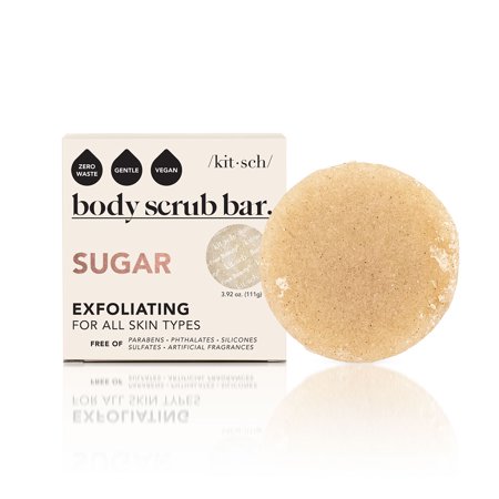 KITSCH Sugar Exfoliating Body Scrub Bar - Exfoliante Natural para el Cuerpo