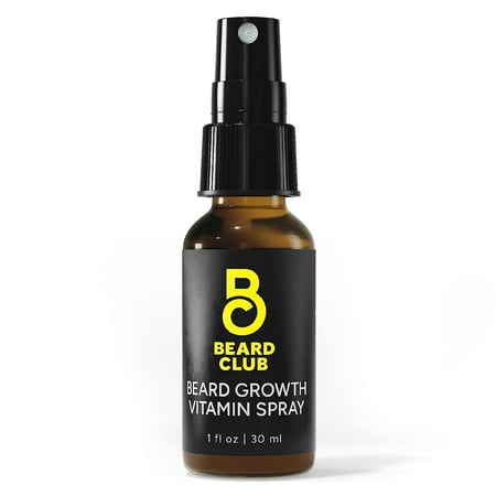 Beard Club Vitamin Spray para el Crecimiento de Barba - Fórmula Natural para Barbas Más Llenas y Gruesas