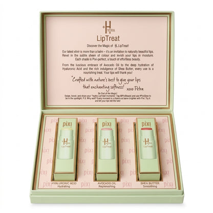Bálsamos labiales hidratantes con color que incluye tonos como Peach, clear y Scarlet.