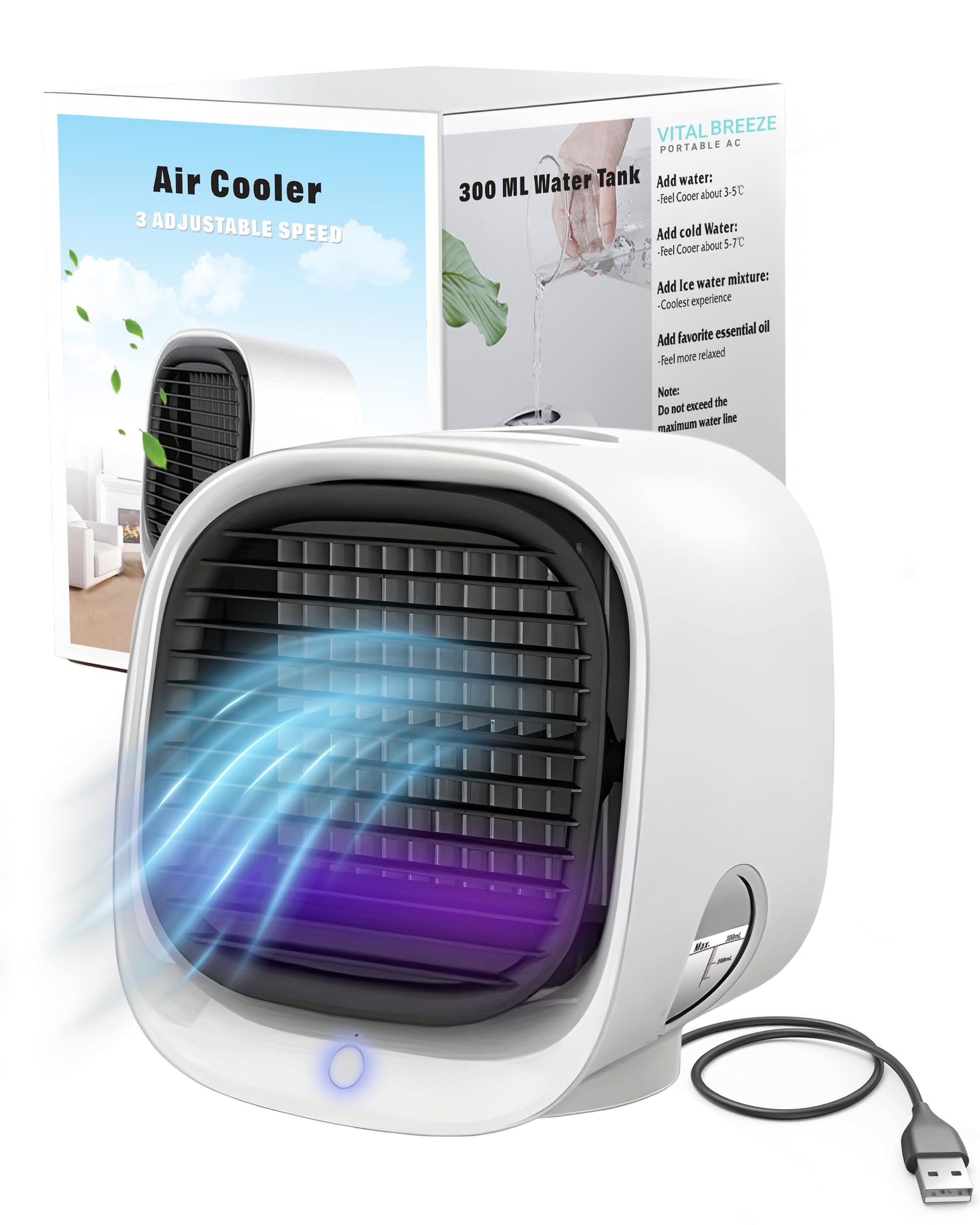 Mini enfriador de aire portátil, modelo Oribreeze .