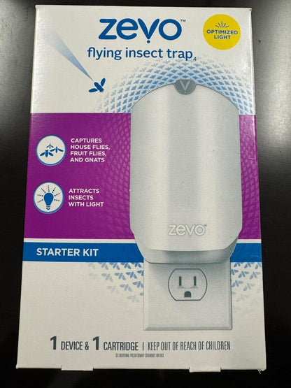 Pack de 2 - Trampa Eléctrica para Insectos Voladores Zevo (1 Base Conectable + 1 Cartucho)
