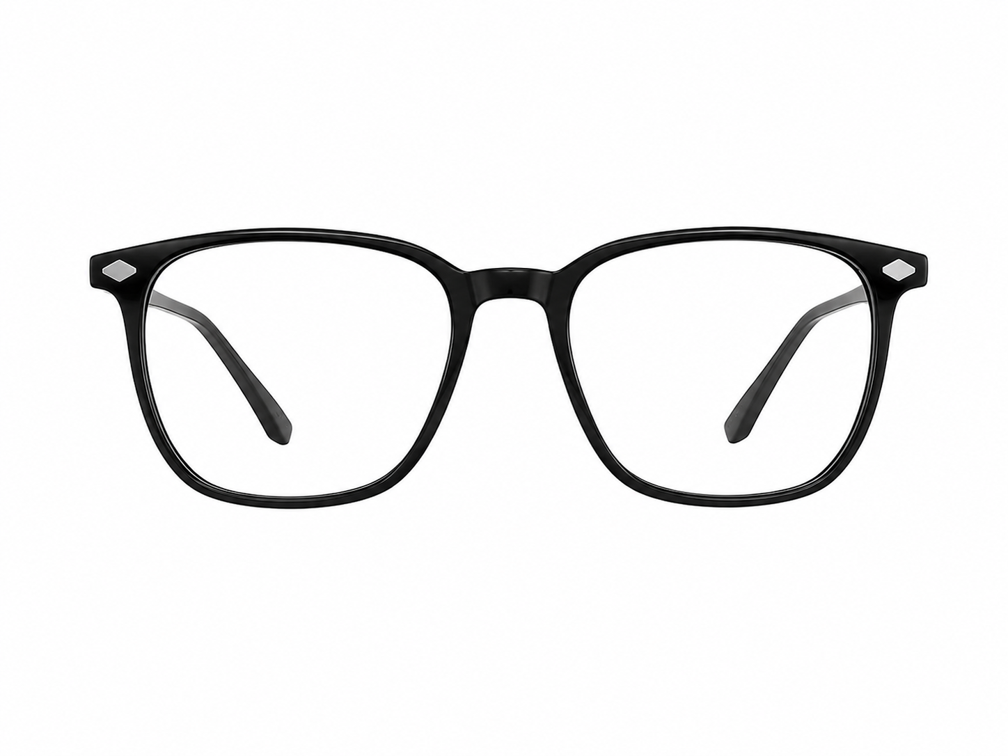 Gafas de Diseño Clásico con Montura Rectangular Color Negro.