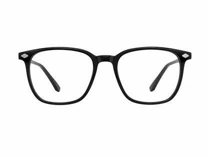 Gafas de Diseño Clásico con Montura Rectangular Color Negro.