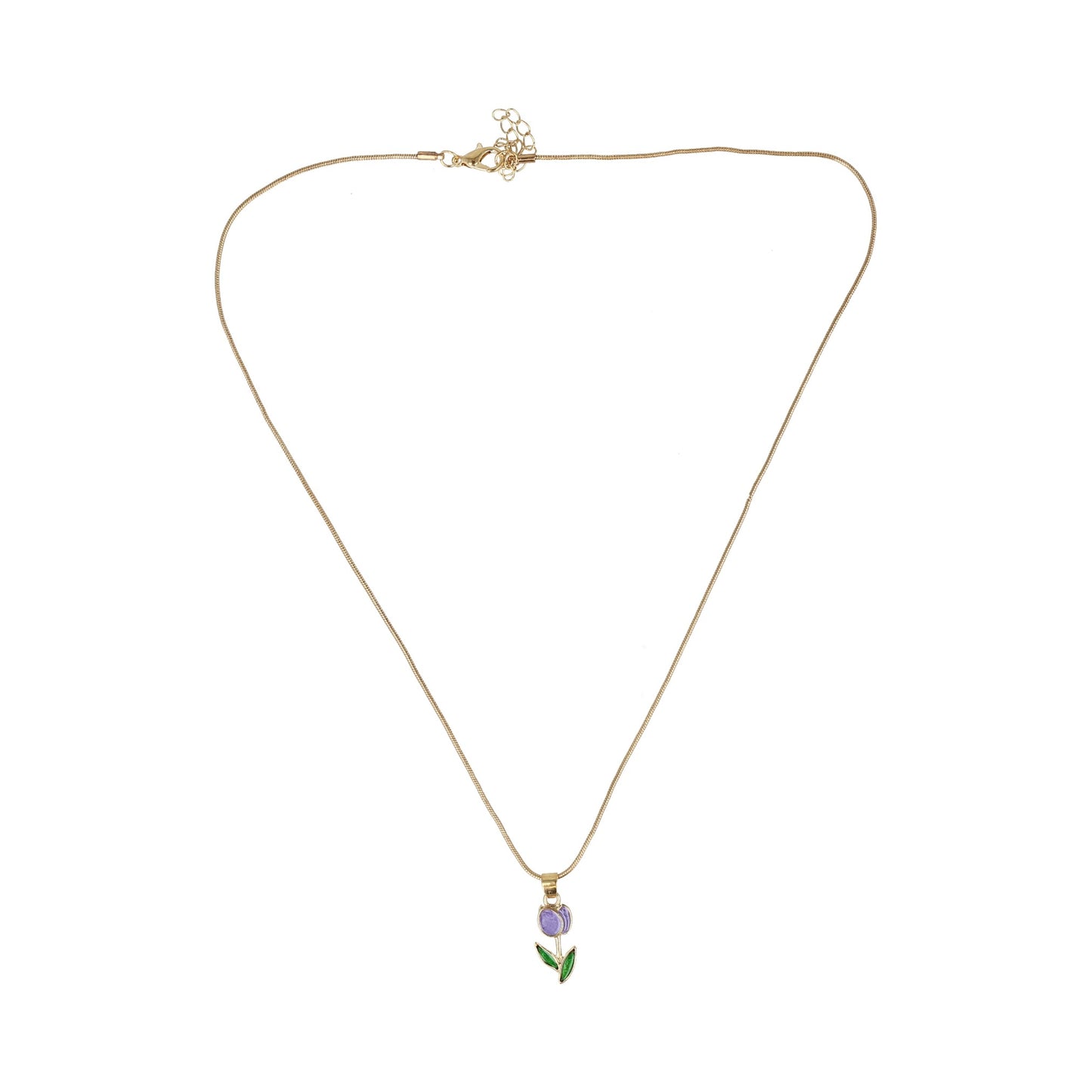 Collar con colgante de flor de tulipanes de moda