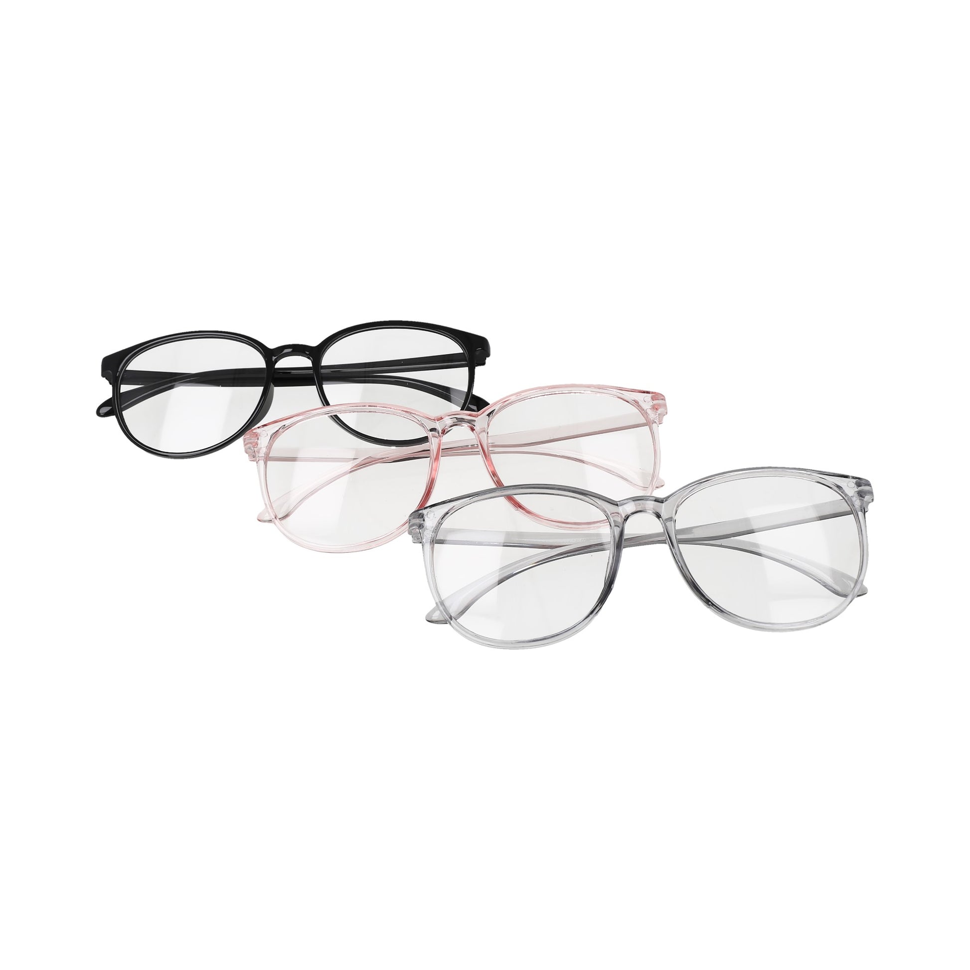 Kit de 3 gafas, rojo, negro, clear.