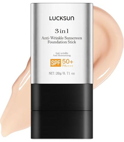 Barra de base de maquillaje Lucksun 3 en 1 con protector solar SPF 50.