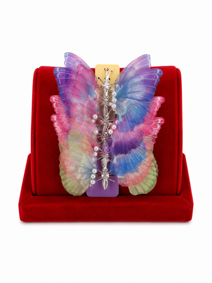 Set de Pinzas Mariposa Multicolor para Cabello con Diseño Elegante.