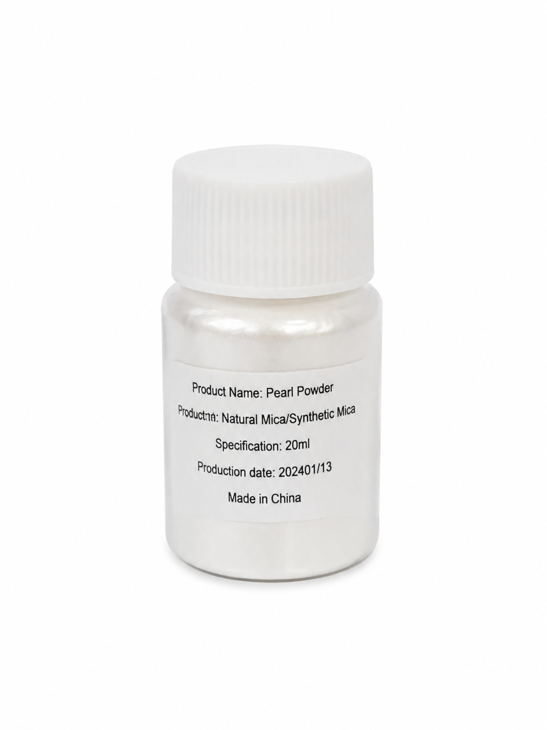 Polvo de pigmento perlado blanco para manualidades y decoración, 20 ml.