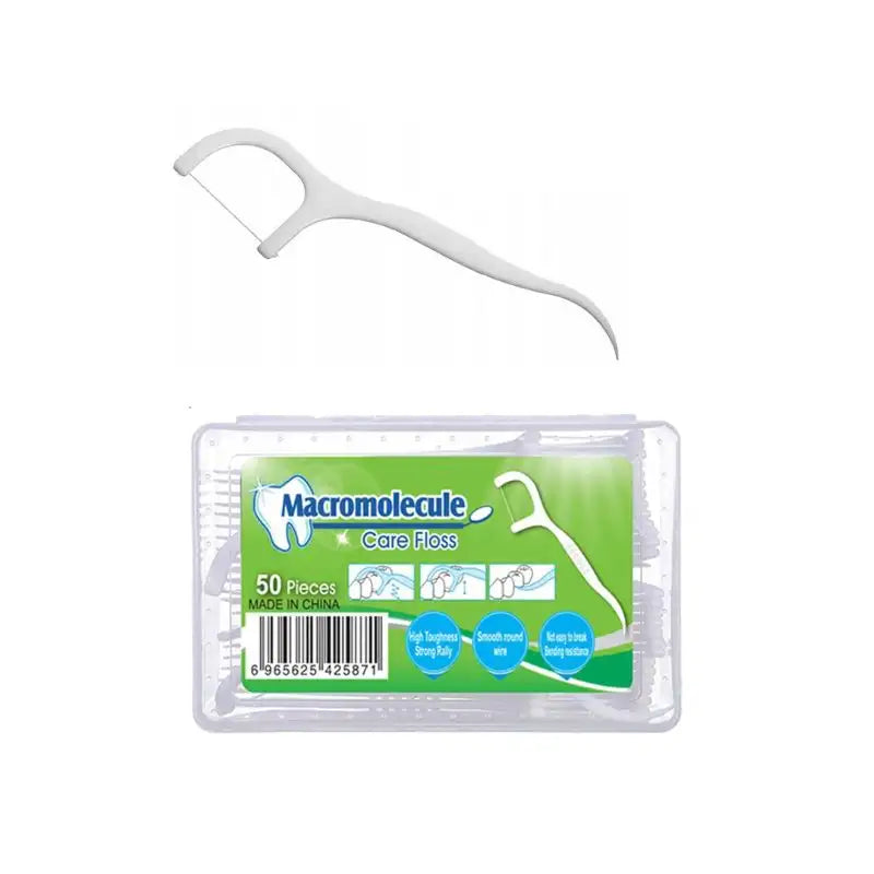 Pack de caja de palillos con hilo dental.