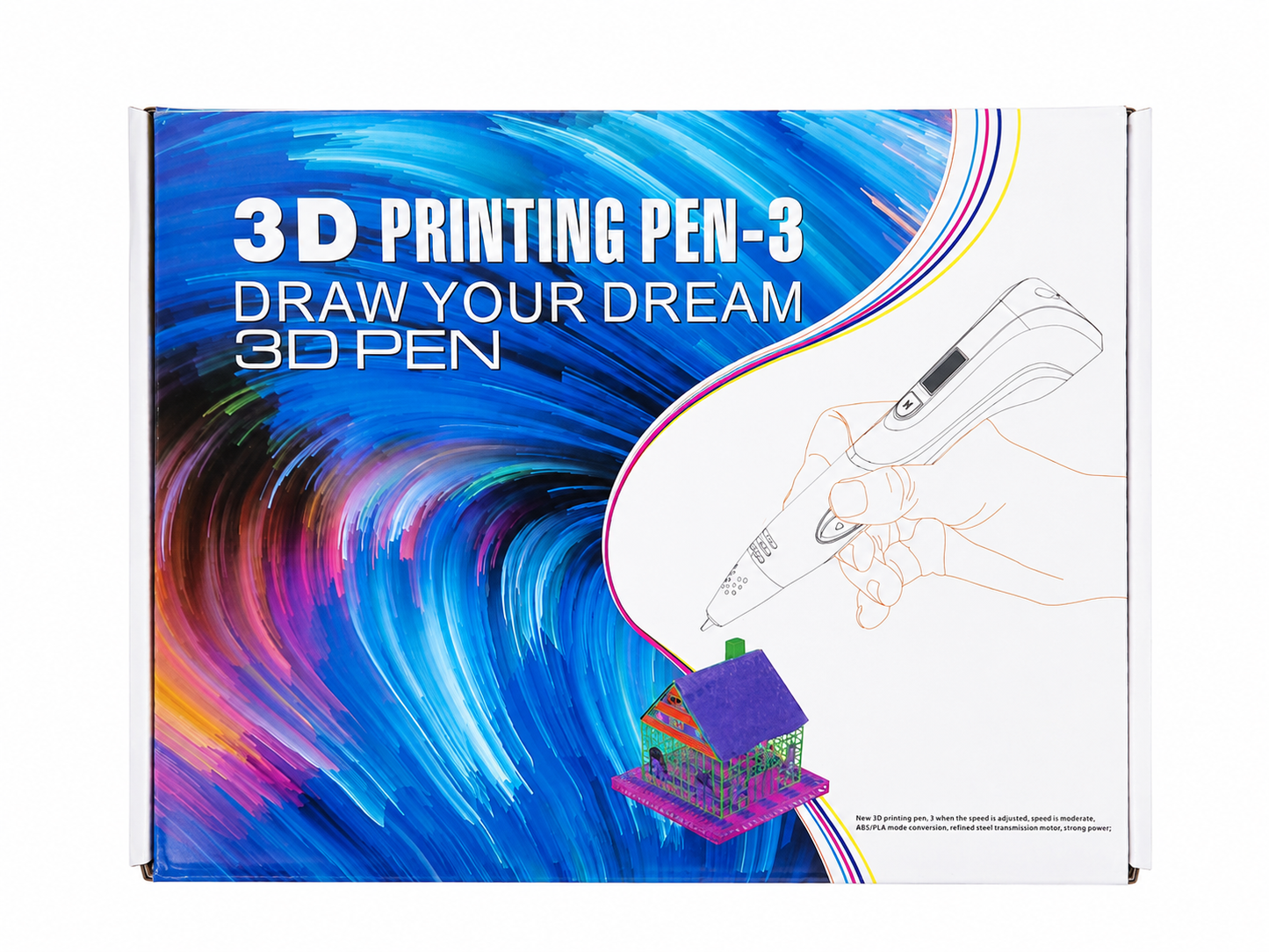 Lápiz de impresión 3D con pantalla LCD y kit de accesorios.