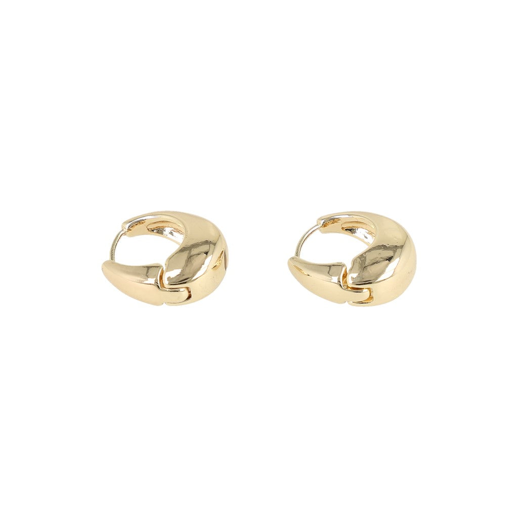 Pendientes de aro tipo donut, dorado.