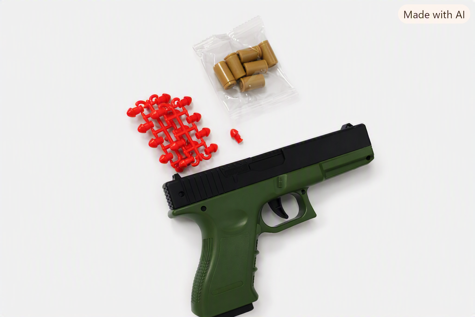 Pistola de juguete de plástico.