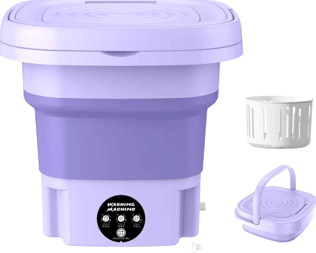 Lavadora Plegable Portátil para Ropa Pequeña y Delicada.