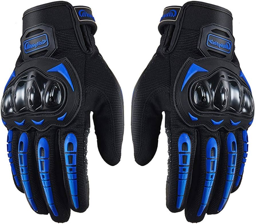 Guantes de protección para motociclista.