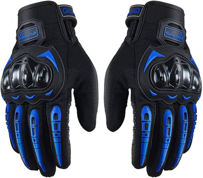 Guantes de protección para motociclista.