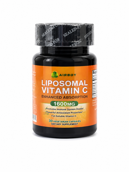 Vitamina C Liposomal 1600 mg en Cápsulas con Alta Absorción, Frasco de 30 Cápsulas Vegetarianas.