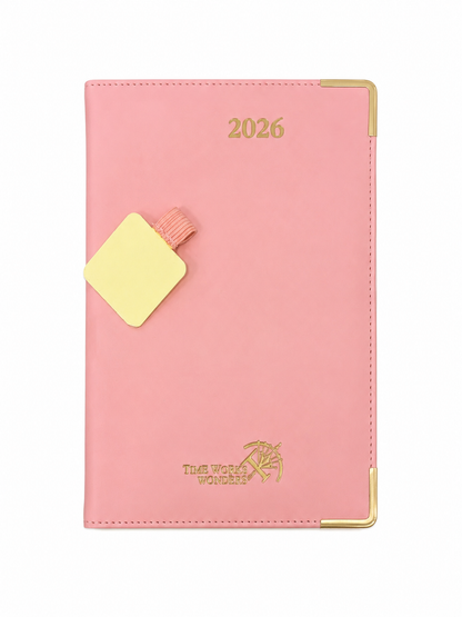 Agenda Planificadora Diaria 2026 Color Rosa.