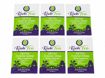 Bebida detox en sobres individuales para infusión, paquete de 6 unidades.