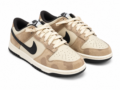 Zapatillas deportivas casuales de gamuza sintética y cuero sintético color beige y crema talla 6.5.