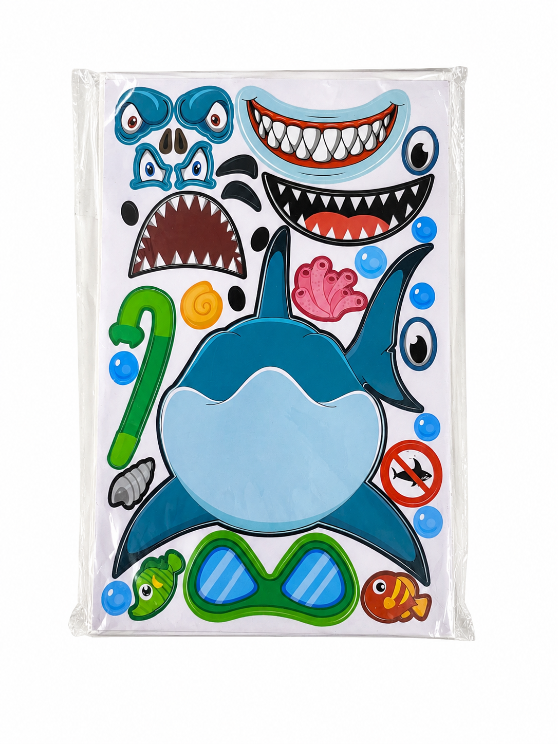 Kit de Adhesivos Decorativos de Tiburón para Pared y Manualidades Infantiles.