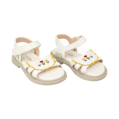sandalias para nina Cozy Cub size  US 6, blanco.