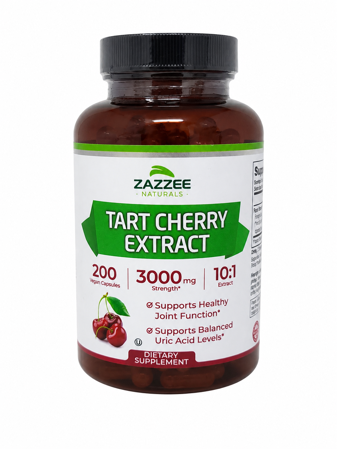 Extracto de Cereza Ácida 3000 mg Concentrado 10:1 en Cápsulas 200 Unidades.