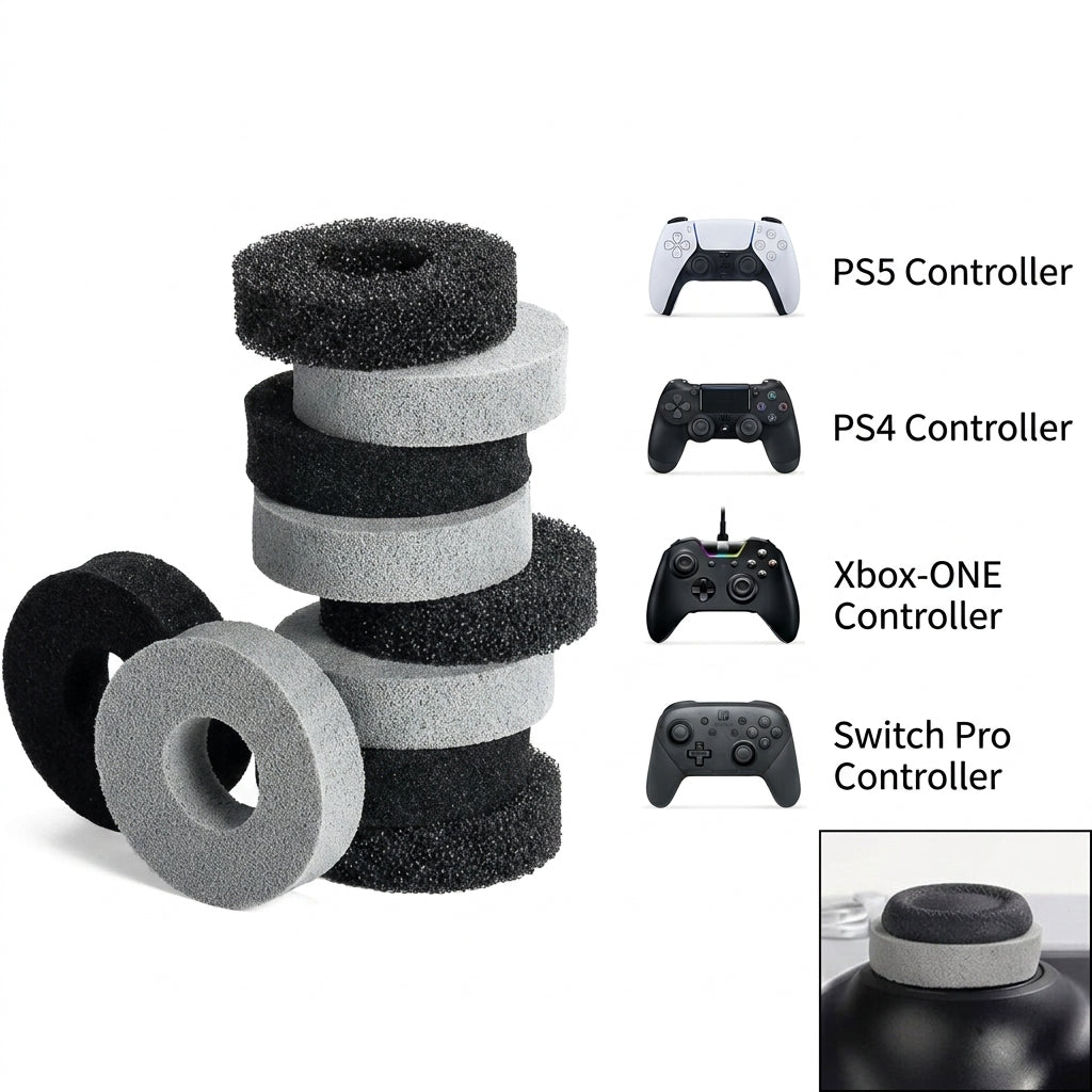 12 anillos de precisión para PlayStation 5: asistencia de puntería y control de movimiento, material suave y absorbente de humedad.