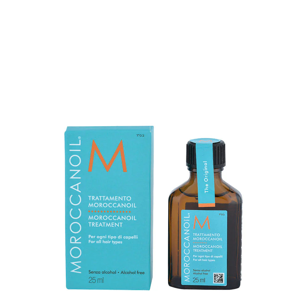 Aceite capilar en formato de viaje de 25 ml, diseñado para acondicionar, peinar y finalizar el cabello.