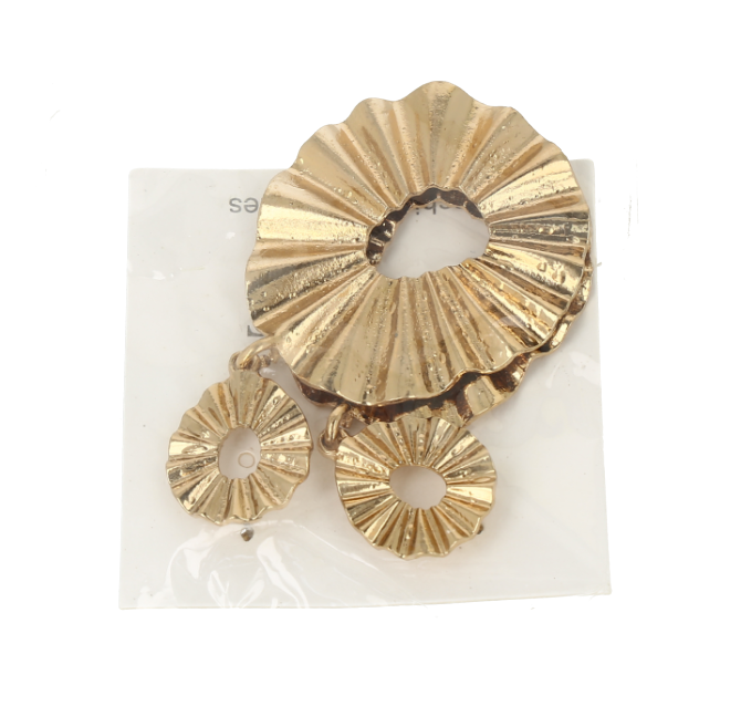 Pendientes para dama color dorado circular