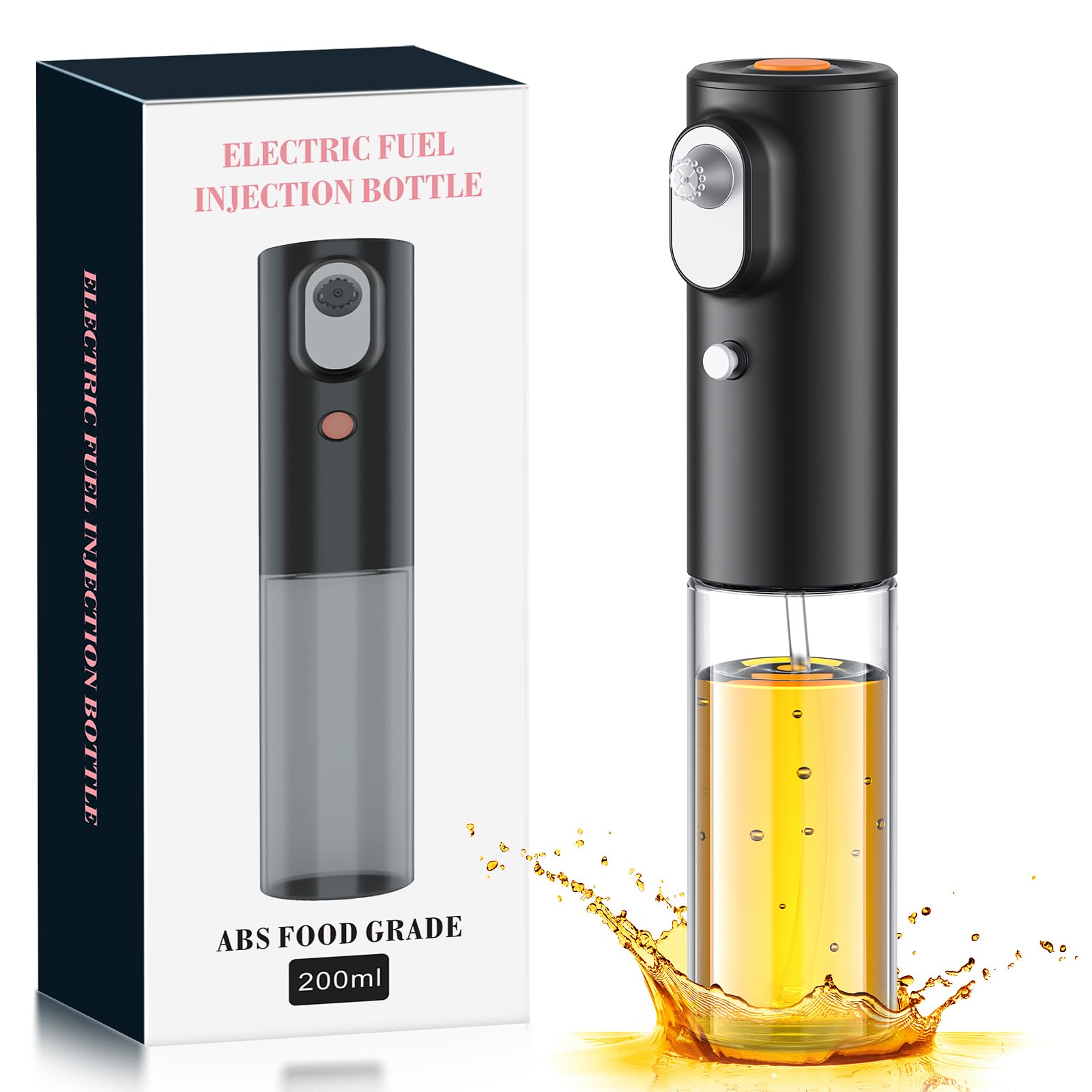 Pulverizador eléctrico recargable de 200 ml para aceite o mantequilla