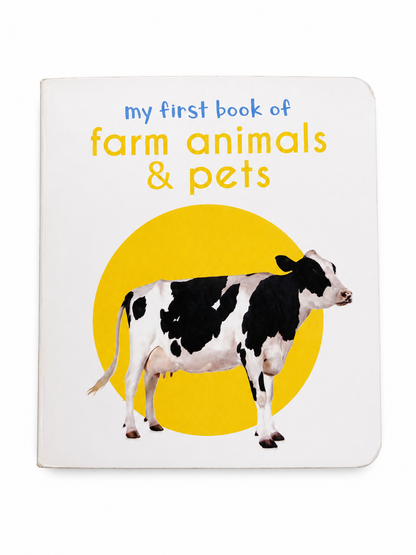 Libro Infantil de Animales de Granja y Mascotas para Primeras Palabras.