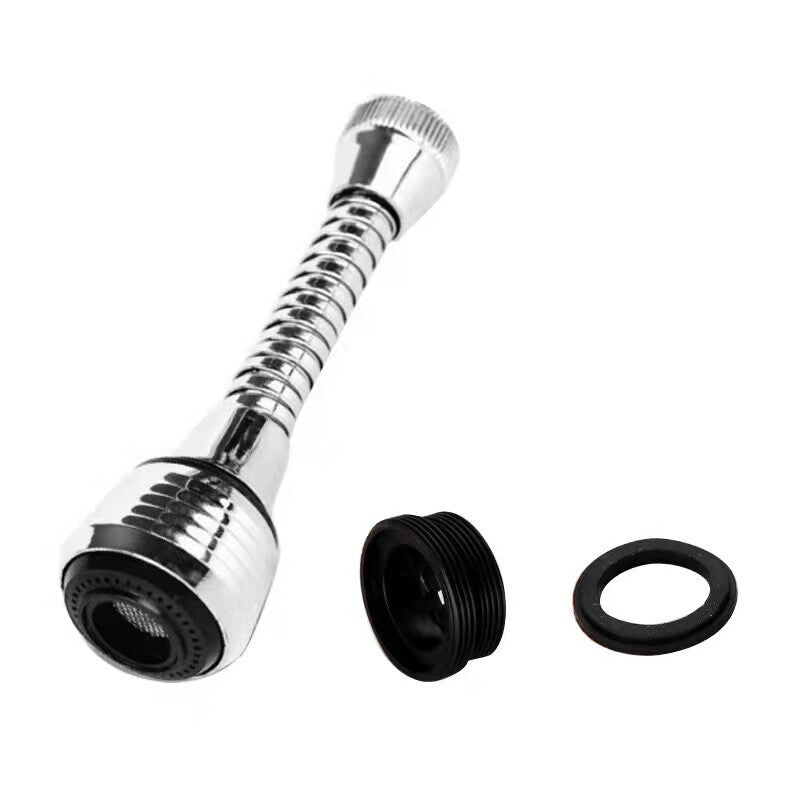 Pulverizador de grifo giratorio de SmarTopus cuenta con un extensor flexible de cuello de cisne.