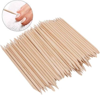 Pack de 500 palitos de naranjo para manicura y pedicura.