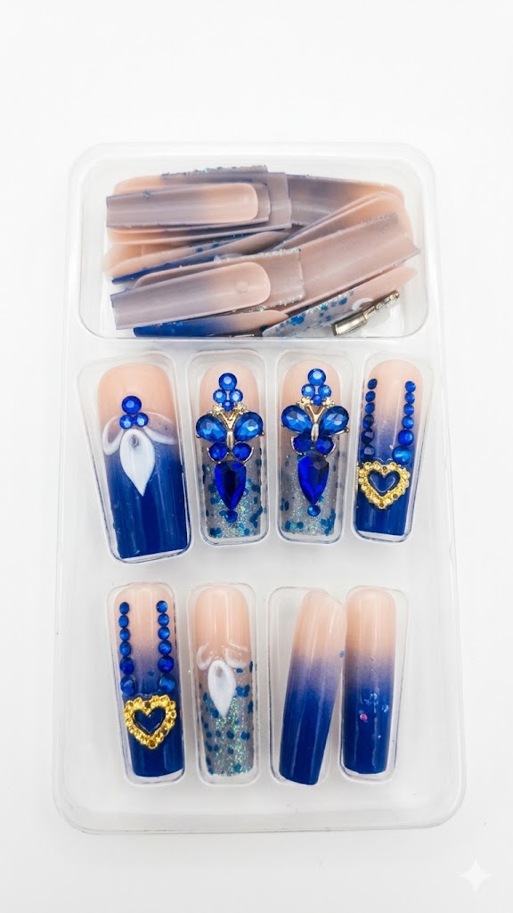 Pack de uñas de diversos diseños.